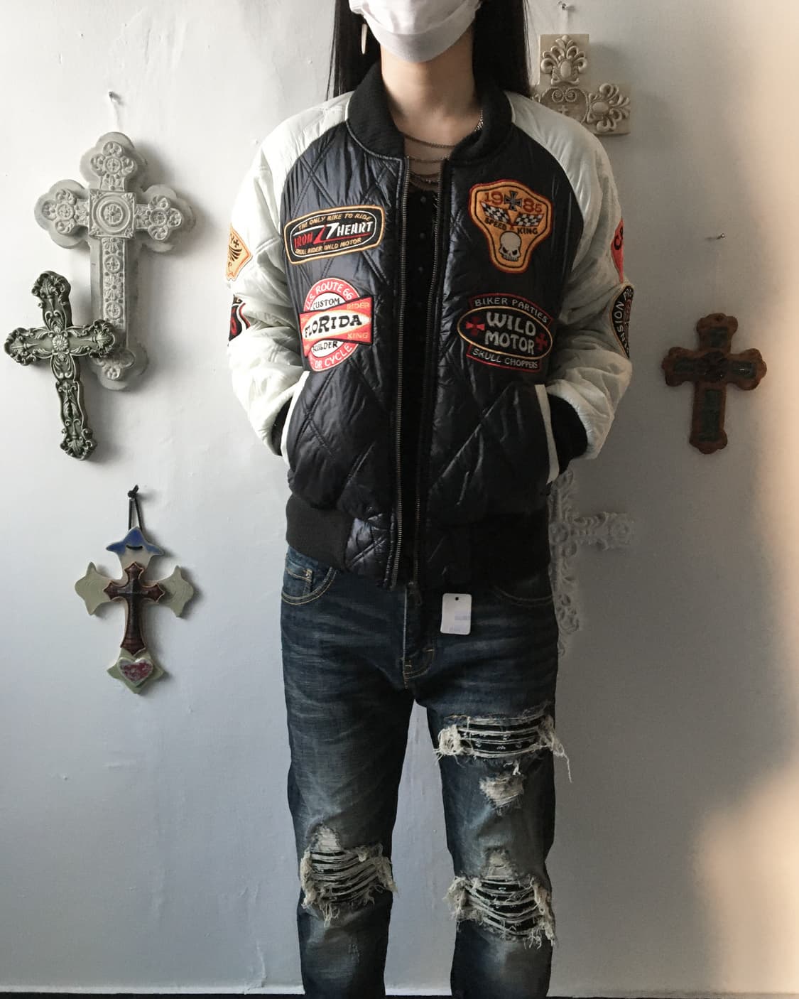 Patch point quilting jacket 상품이미지1