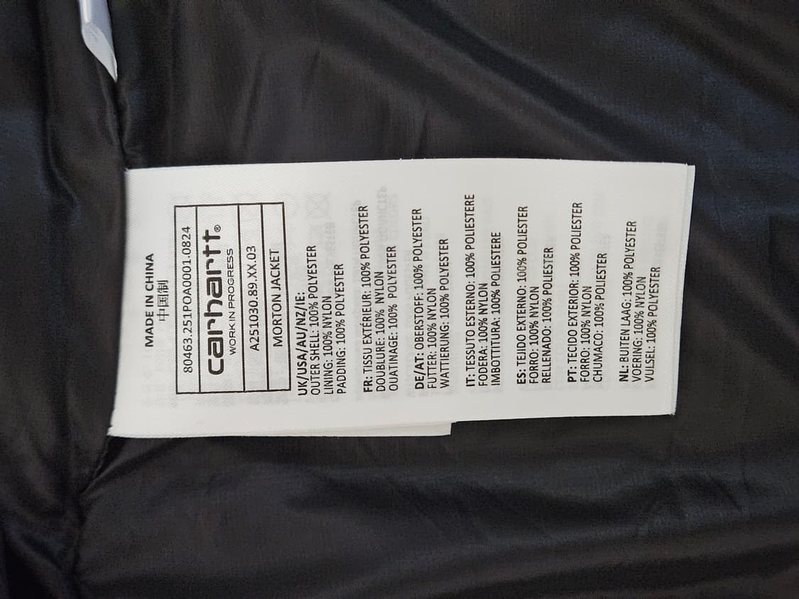 칼하트wip) 모튼 자켓 블랙 XL 상품이미지5