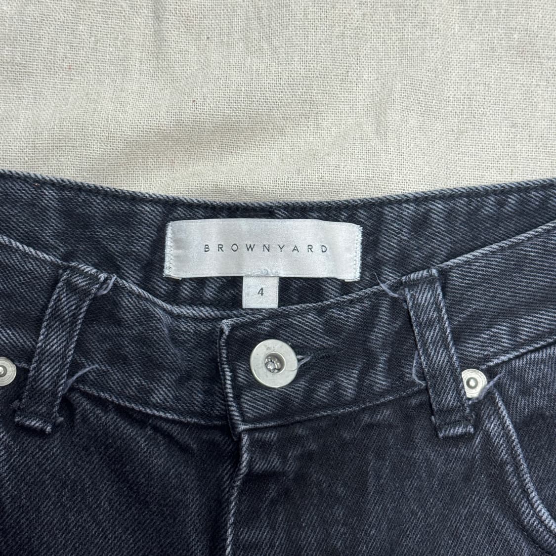 브라운야드 와이드 흑청 데님팬츠 4(29~31) 상품이미지7