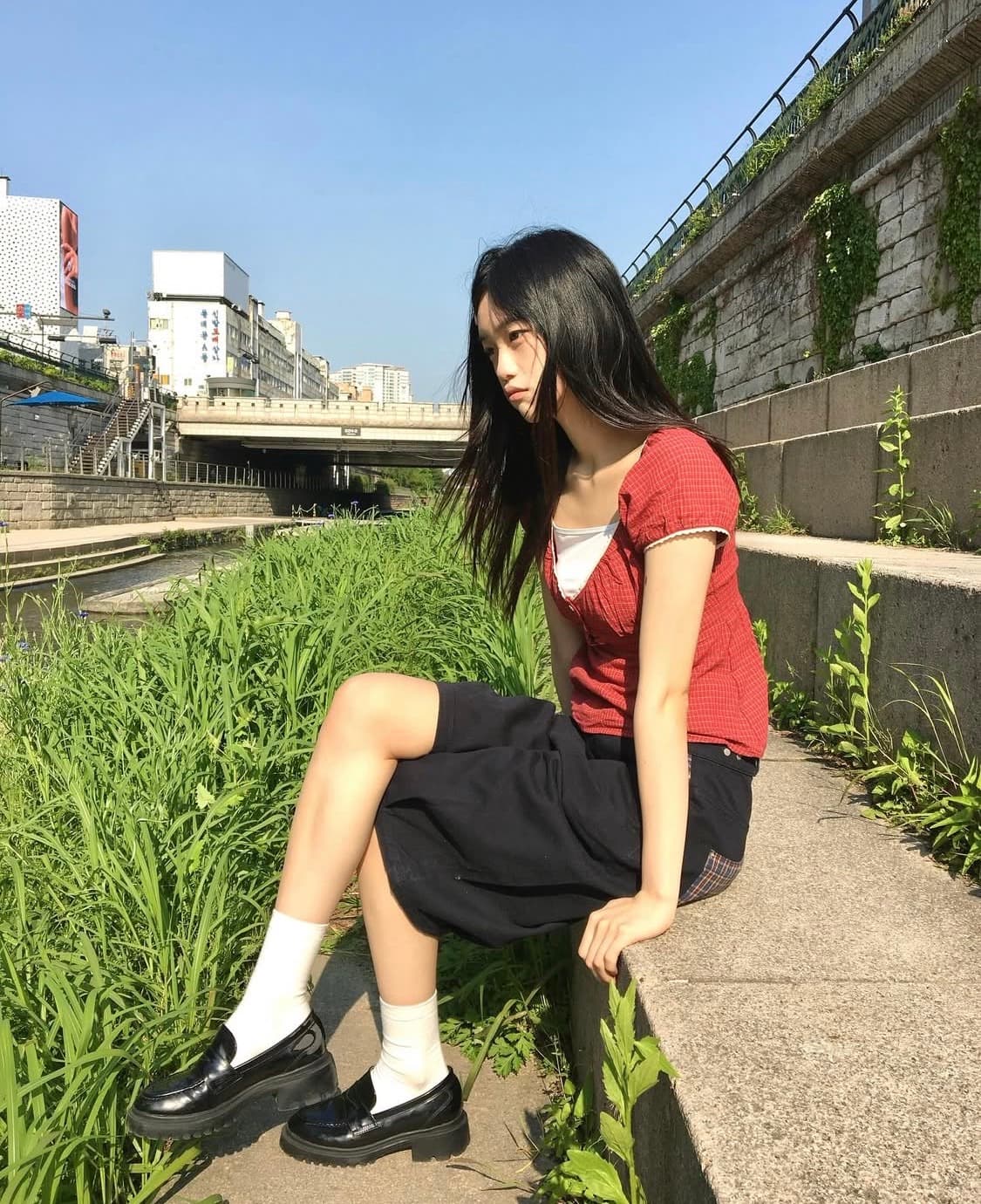 더콜디스트모먼트 check pocket half pants(네이비) 상품이미지4