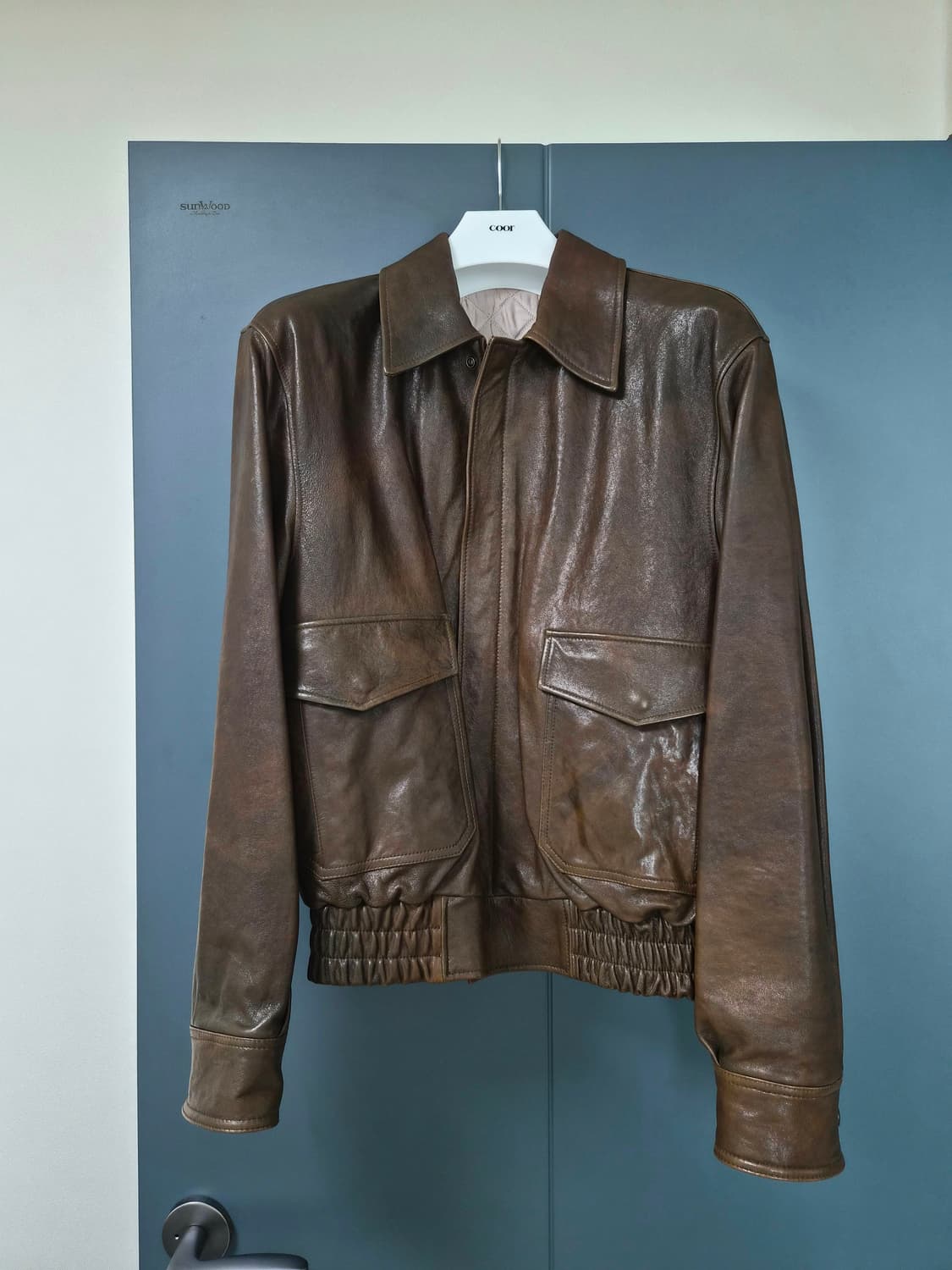 쿠어 베지터블 레더 A2 A-2 자켓 브라운 M사이즈 상품이미지1