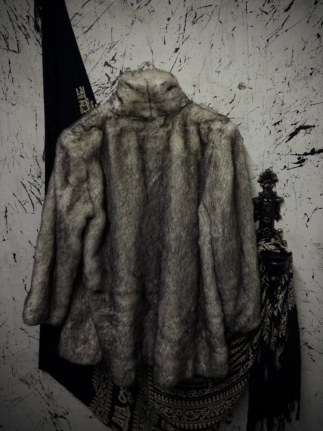 Grey fur jacket 상품이미지2