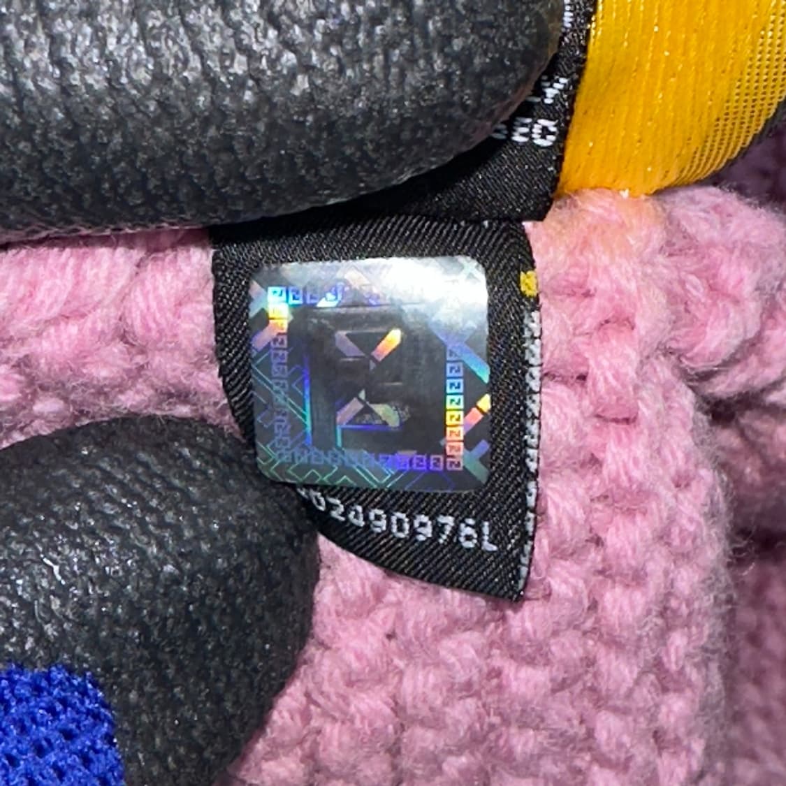 펜디 팬디 FF 주카 패턴 울 100% 니트 머플러 목도리 핑크 상품이미지8