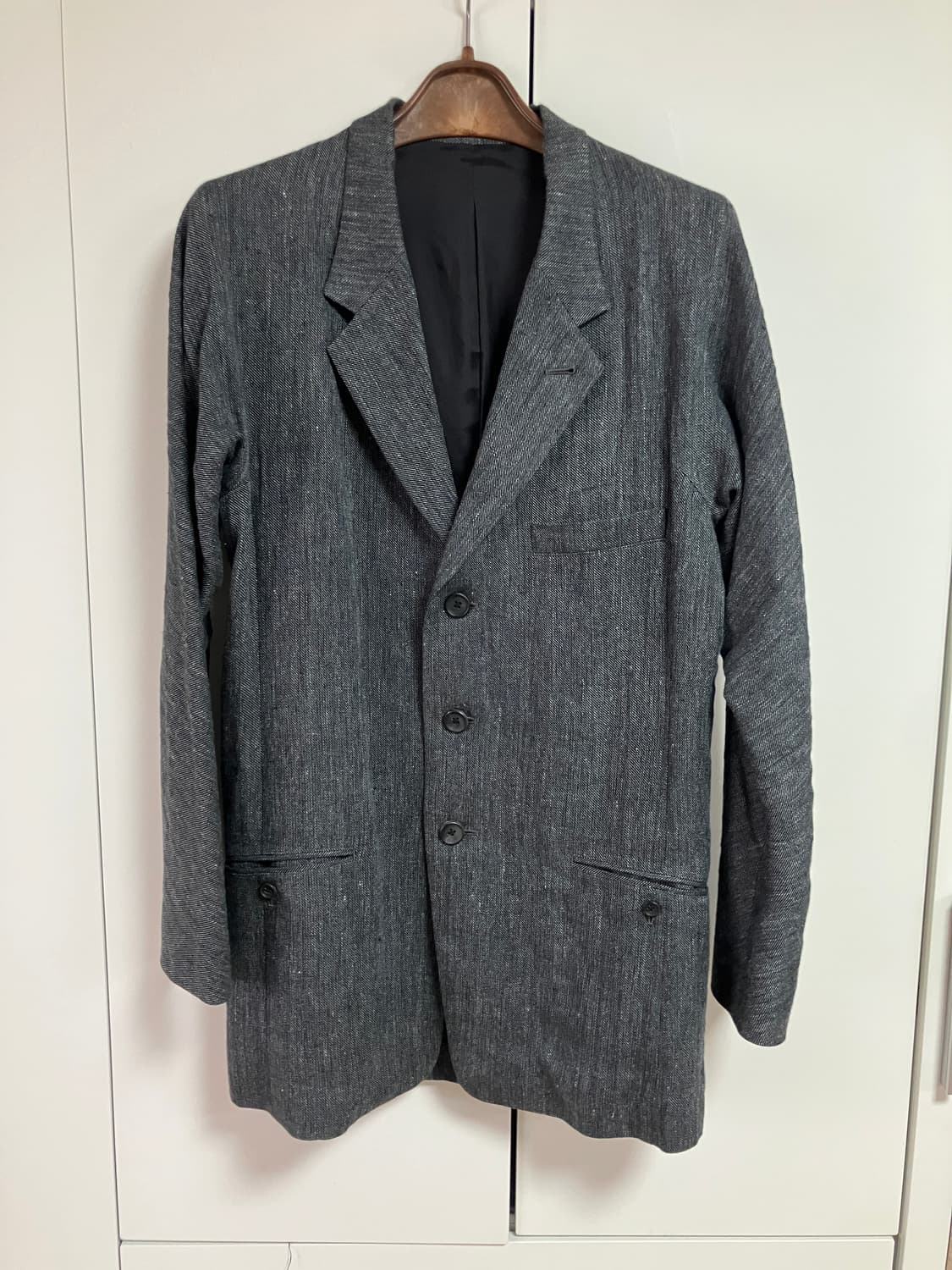 요지 야마모토 뿌르 옴므 24ss 리넨 자켓, 팬츠 셋업 상품이미지7