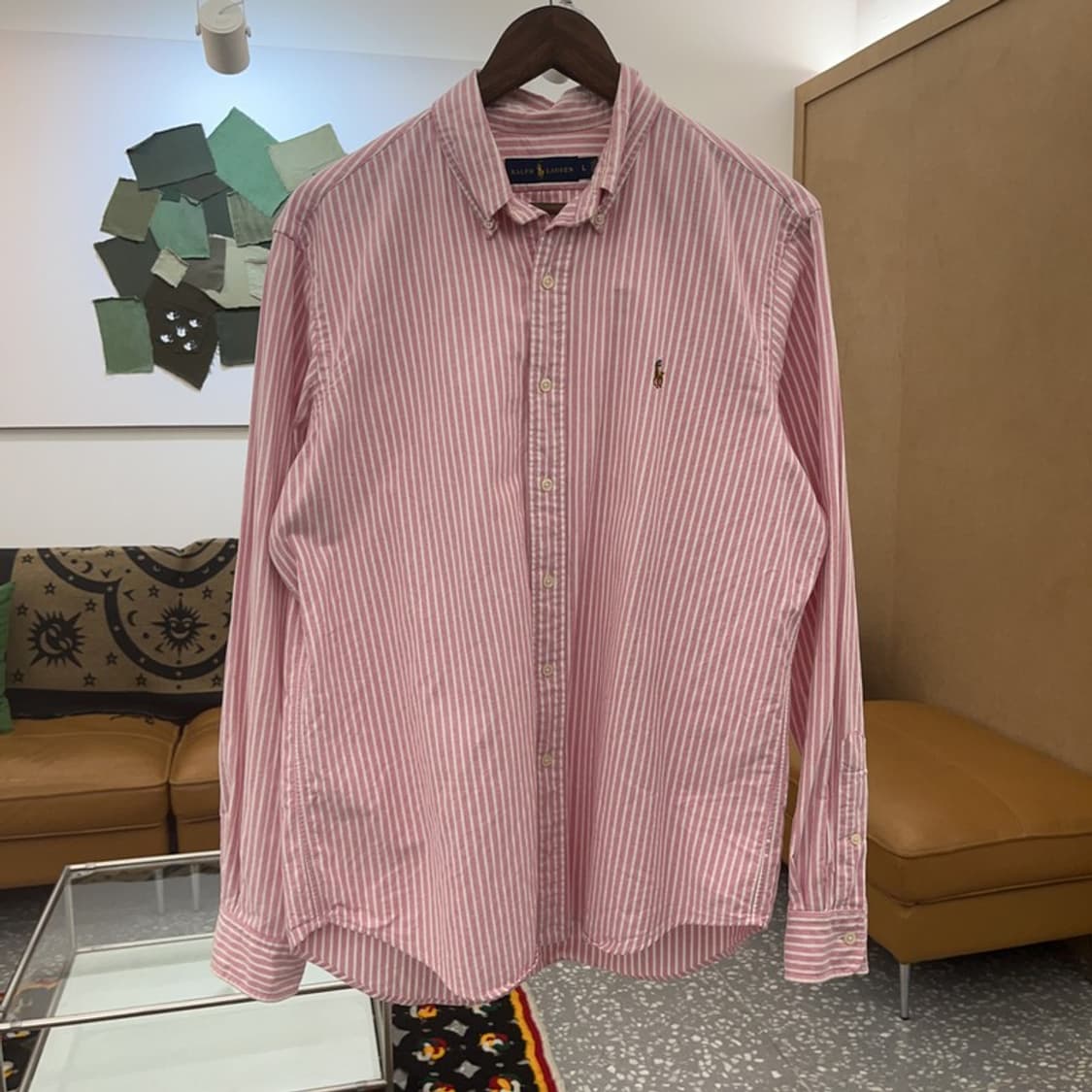 폴로 랄프로렌 레트로 키치 딸기우유 스트라이프 셔츠  L C07965 상품이미지3