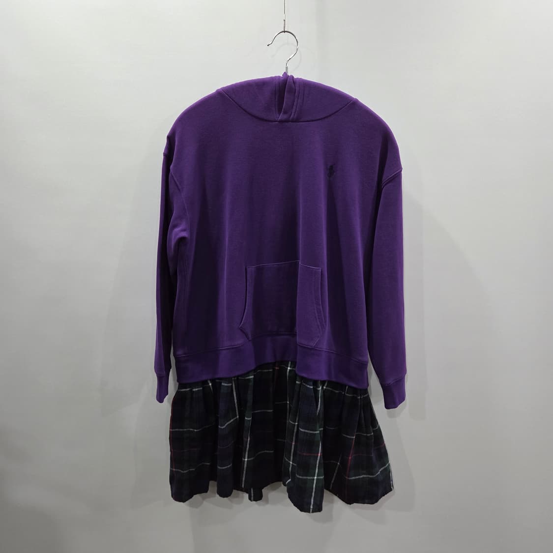 폴로랄프로렌 걸즈 레이어드 후드 체크원피스 L/12/14 상품이미지1