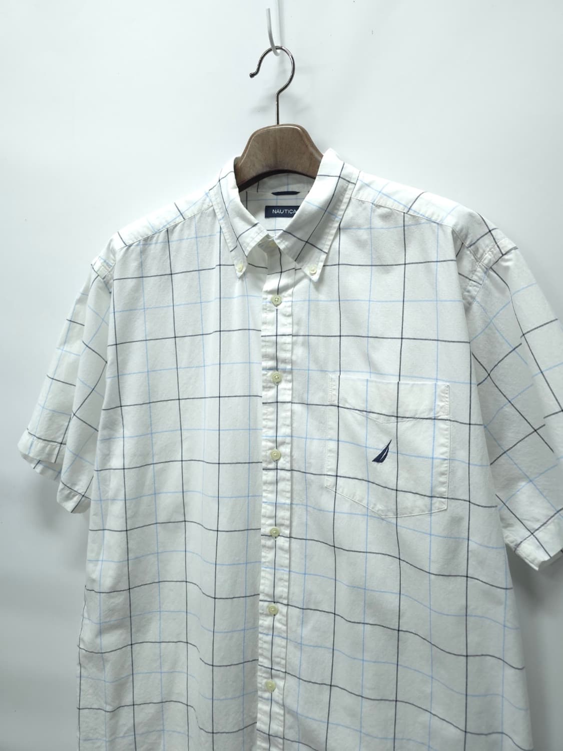 노티카(NAUTICA) 화이트 그리드 반팔셔츠 (110~115) 상품이미지6