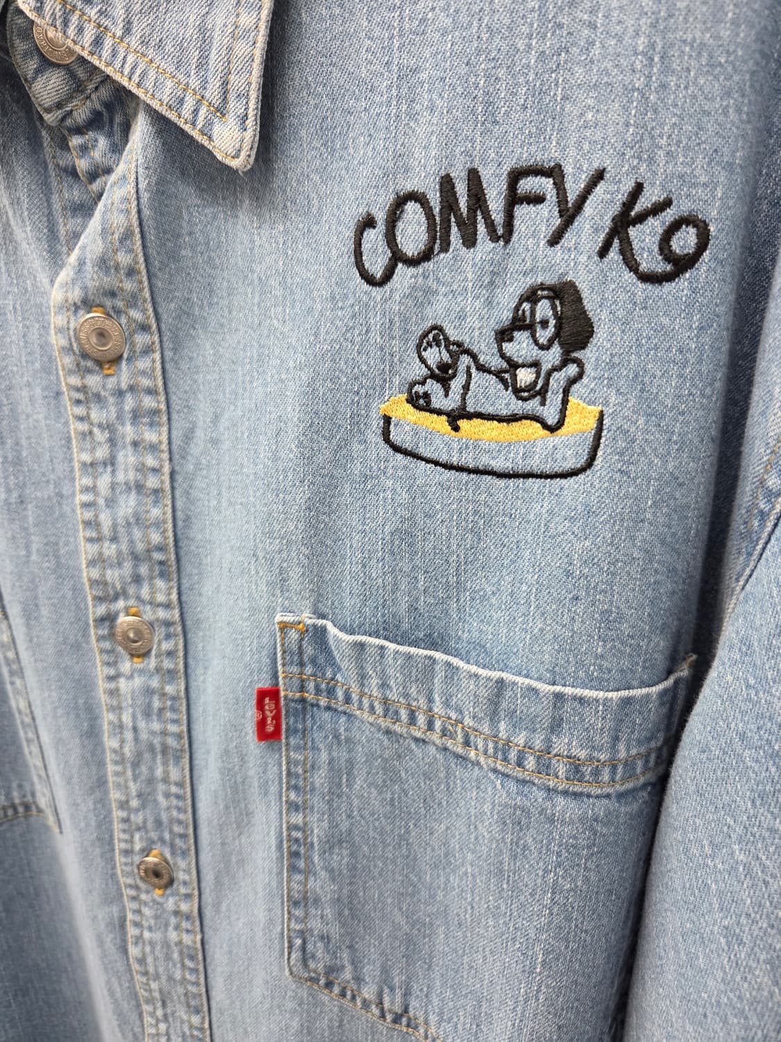 Levis 리바이스 연청 dog긴팔셔츠 상품이미지3