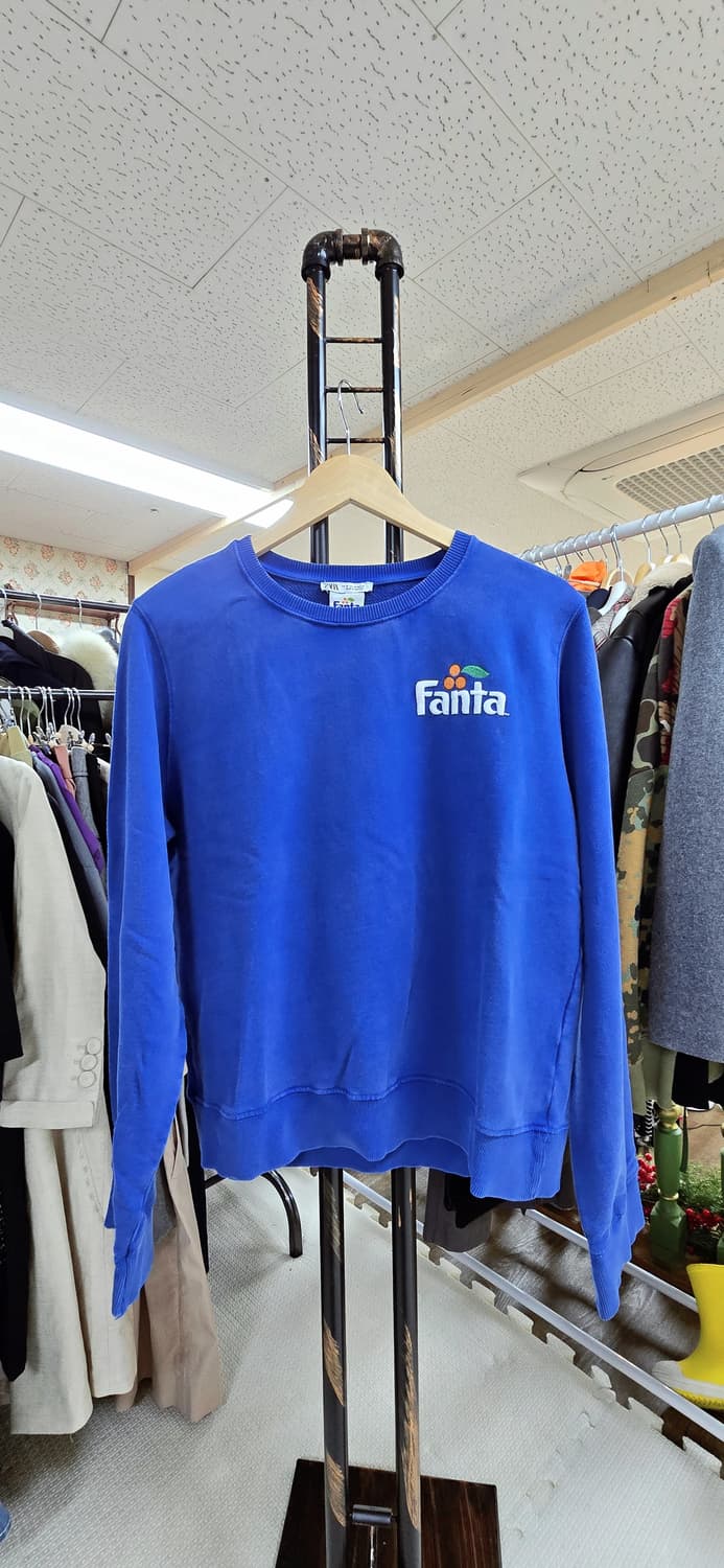 [M] 자라 FANTA 맨투맨 / 희귀템  블루 빈티지 상품이미지2
