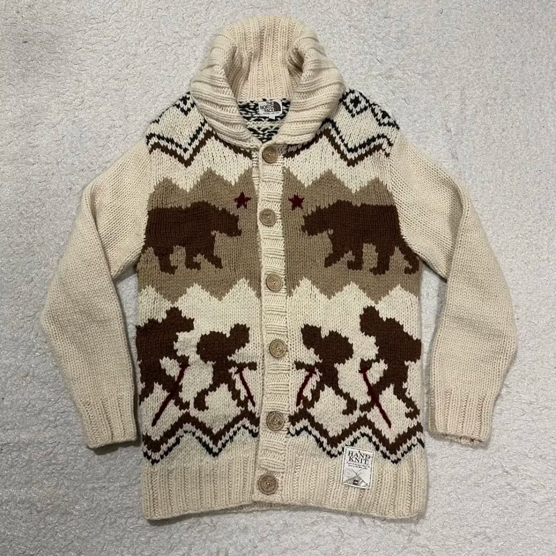 노스페이스 코위찬 hand knit 가디건 m 95 상품이미지1