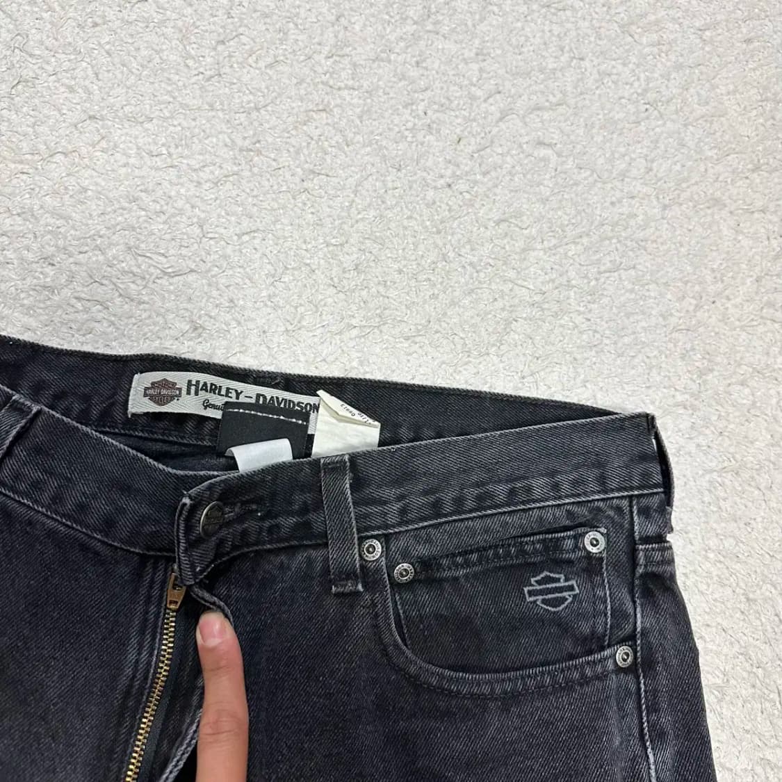 할리데이비슨 청바지 흑청 데님 팬츠 35인치 상품이미지2