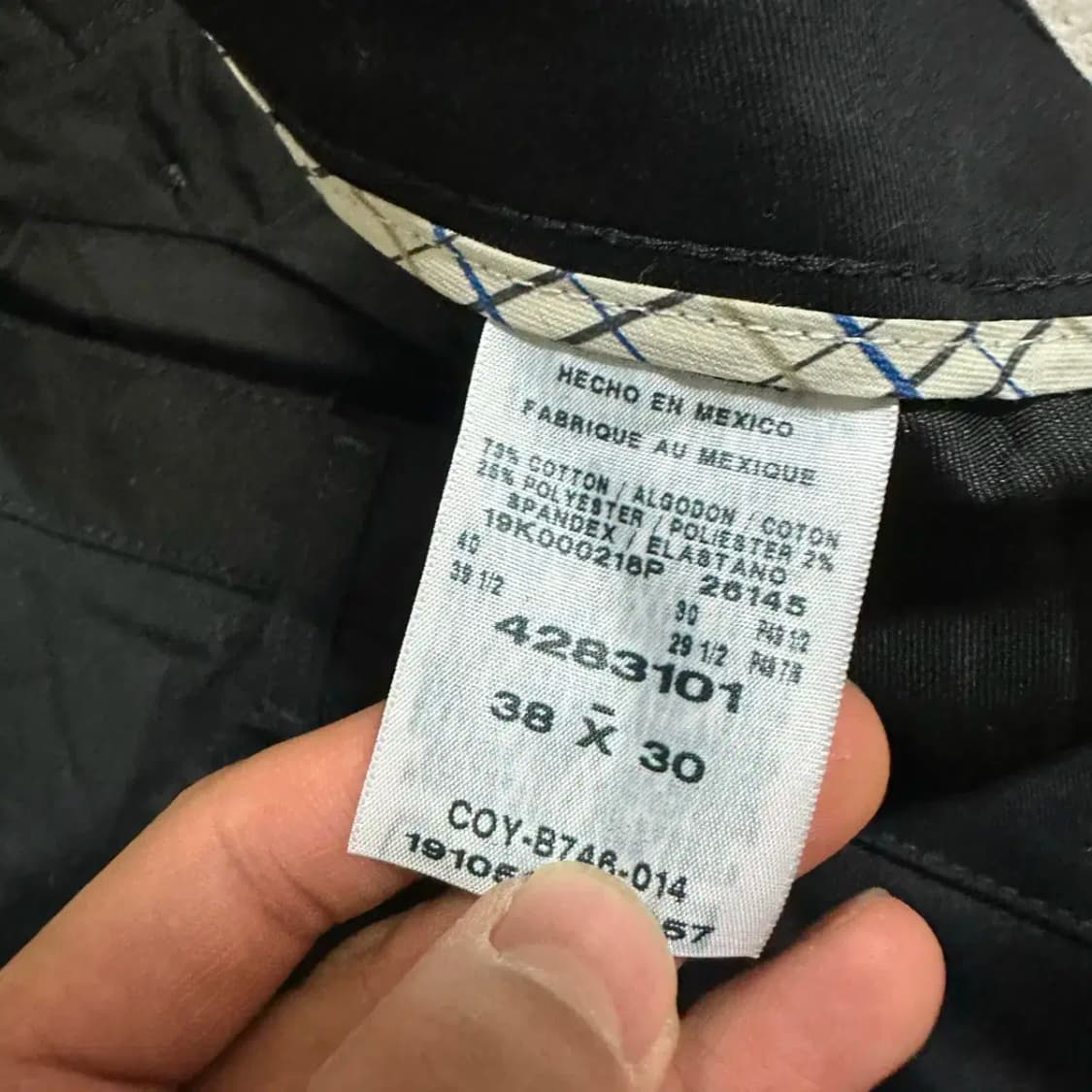 lee 면바지 블랙 38인치 상품이미지4