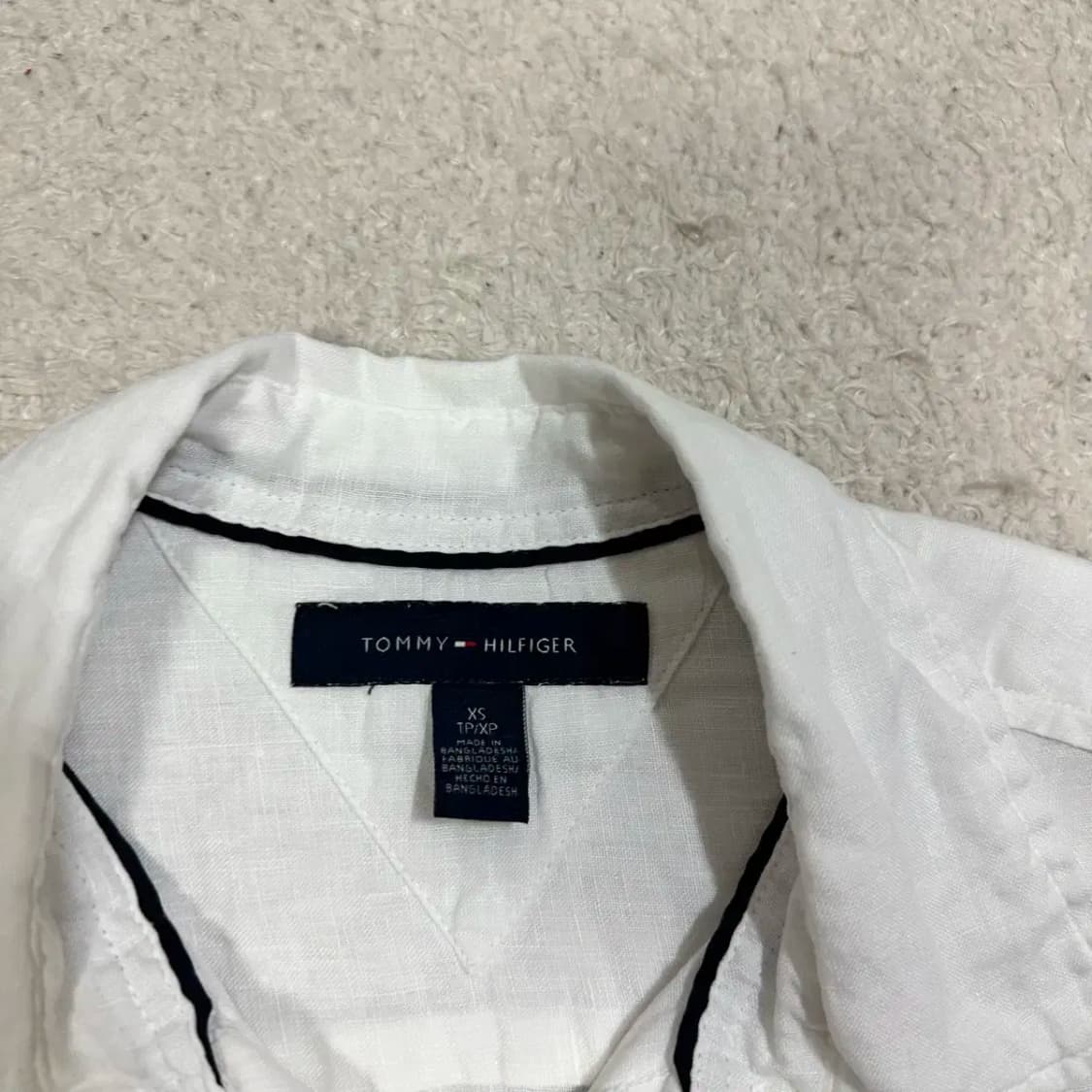 타미힐피거 린넨 반팔 셔츠 xs 상품이미지3