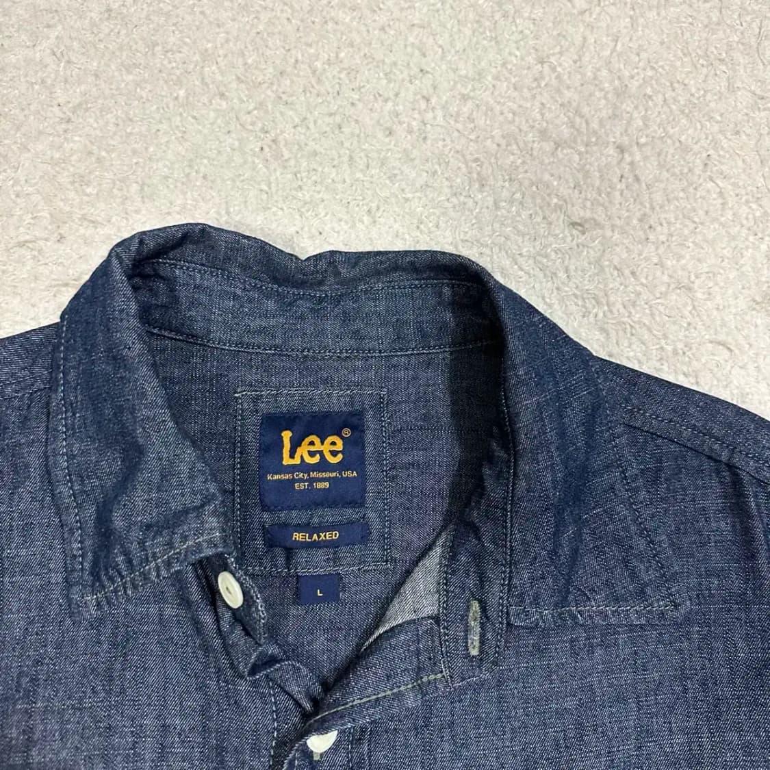 lee 데님 반팔 셔츠 L 상품이미지3