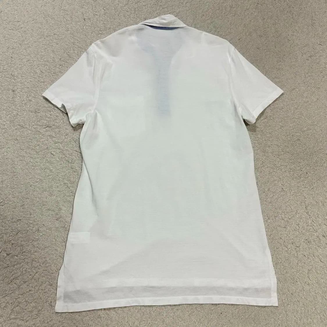 라코스테 화이트 포켓 반팔 카라티 100 상품이미지6