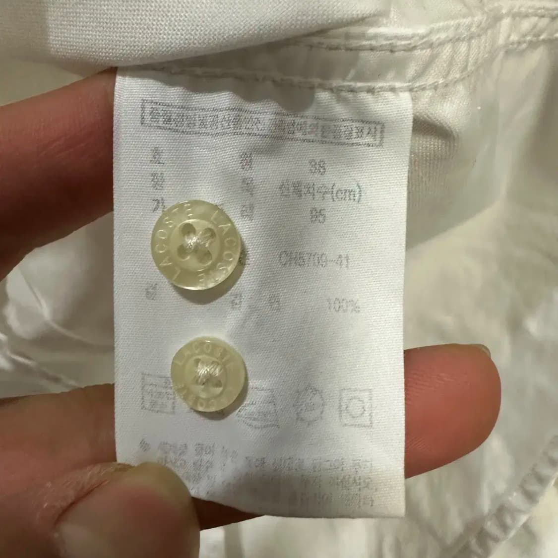 라코스테 셔츠 화이트 95 상품이미지4