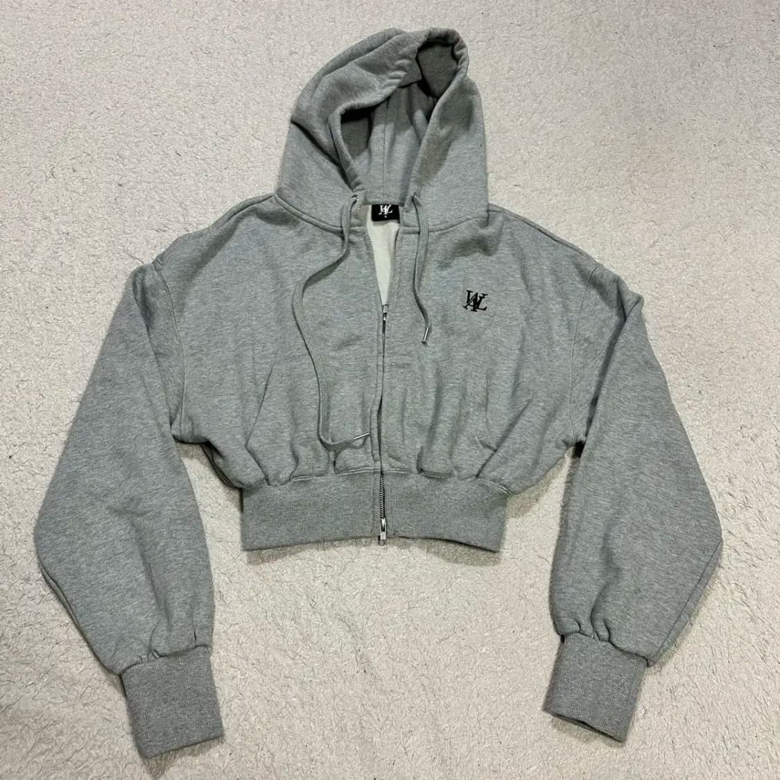 우알롱 크롭 후드집업 여성 s 상품이미지1