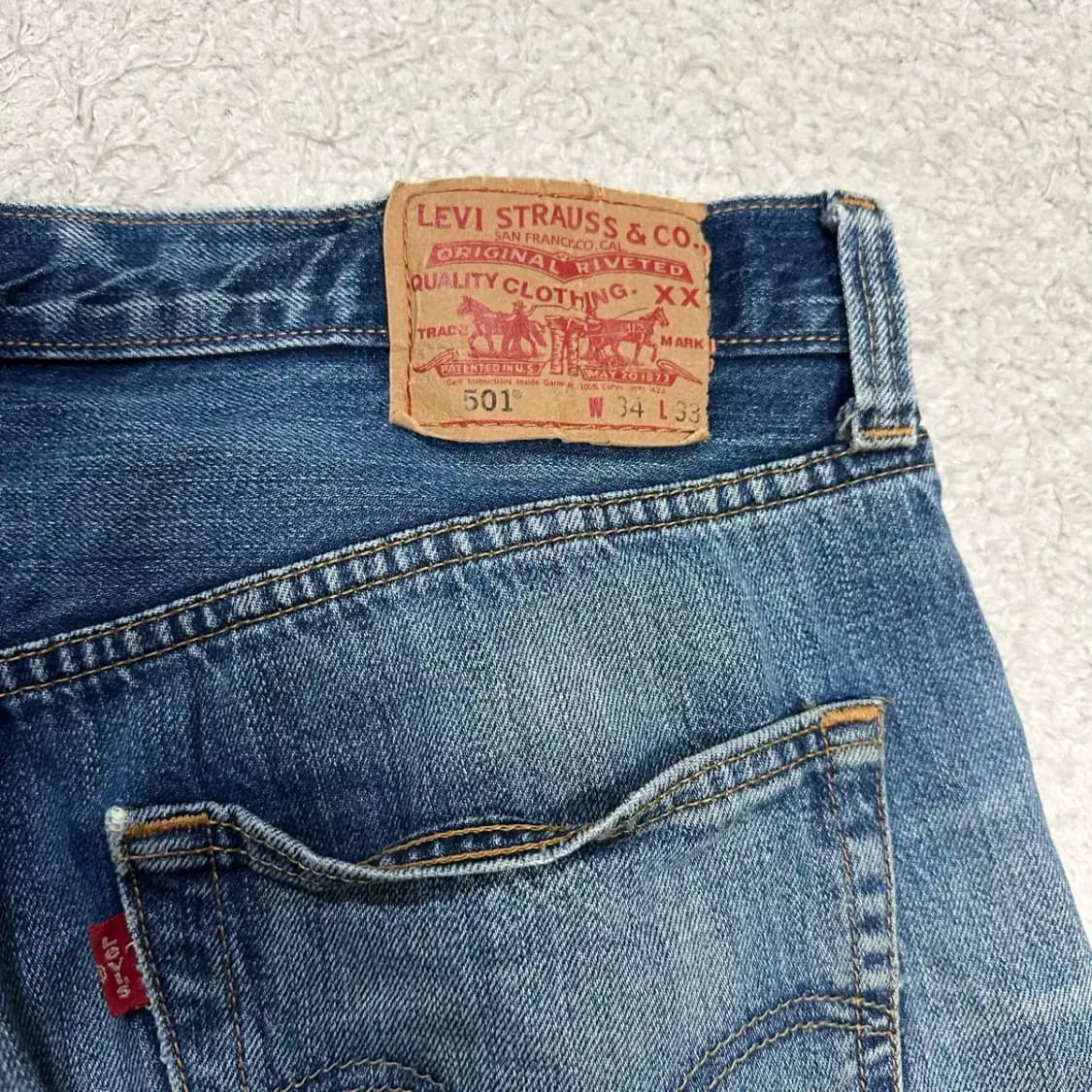 리바이스 501 청바지 데님 팬츠 33인치 상품이미지7