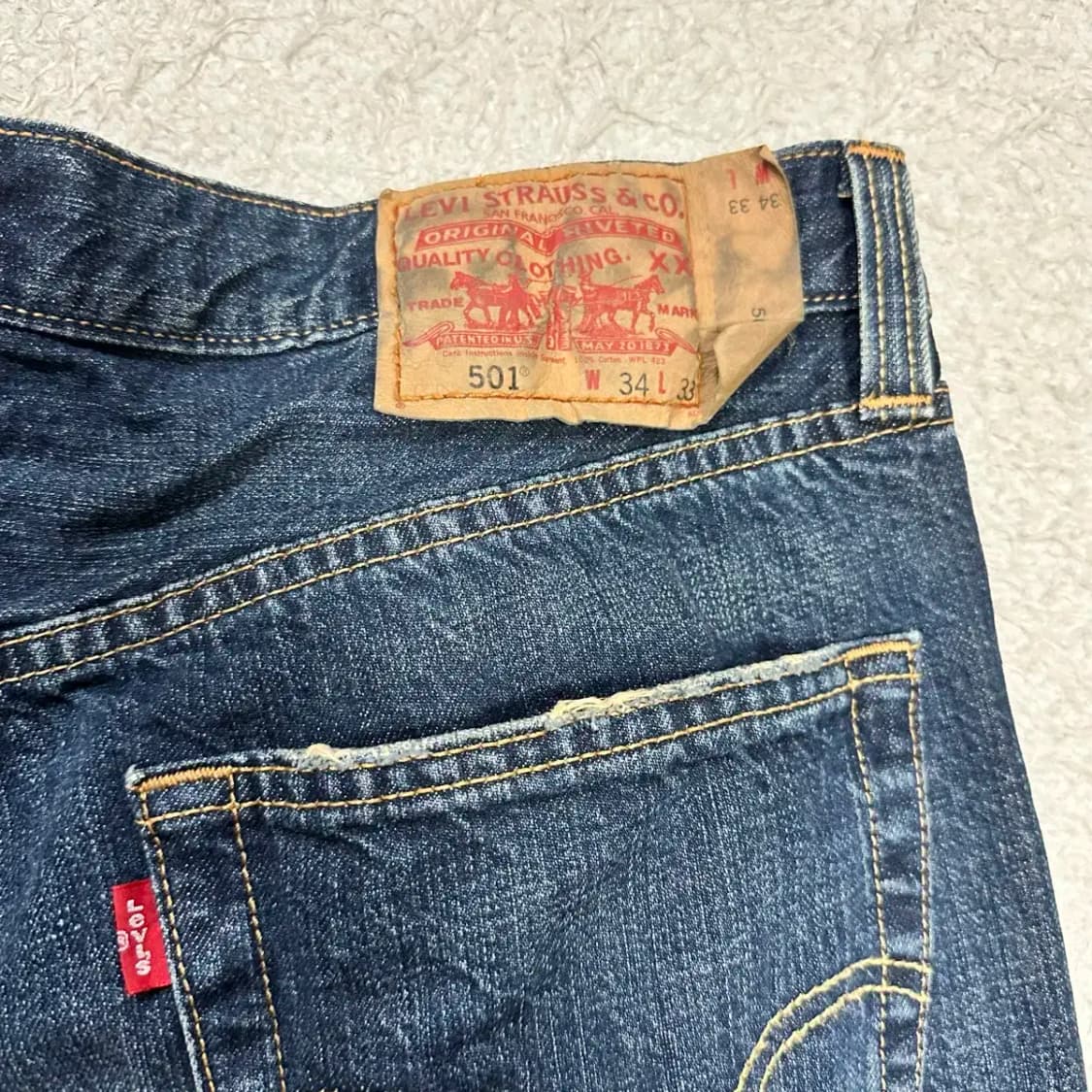 리바이스 501 청바지 데님 팬츠 34인치 상품이미지5