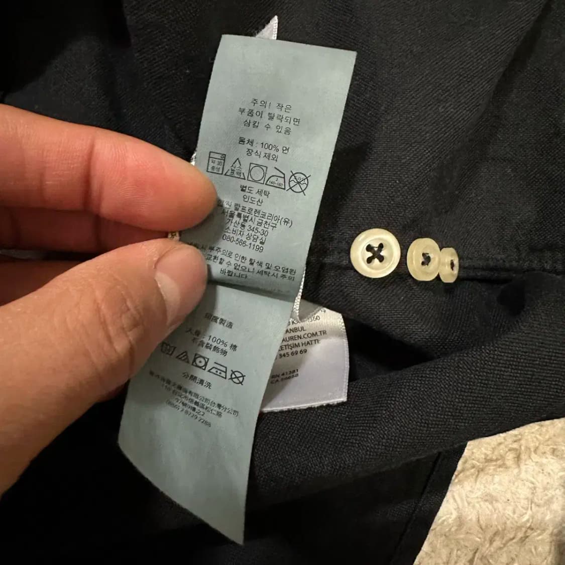 폴로 옥스포드 셔츠 블랙 s 상품이미지4