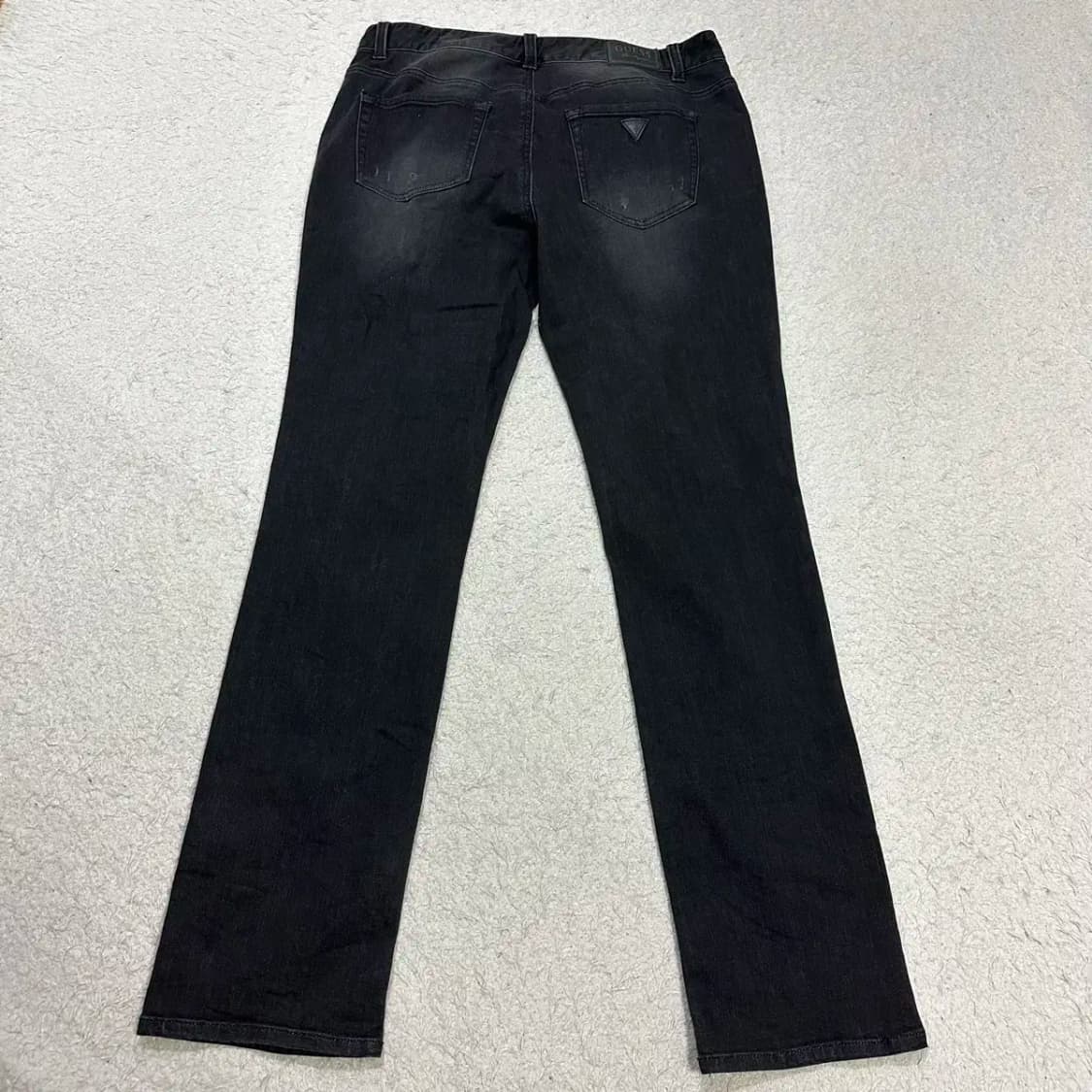 게스 청바지 흑청 데님 팬츠 34인치 상품이미지4