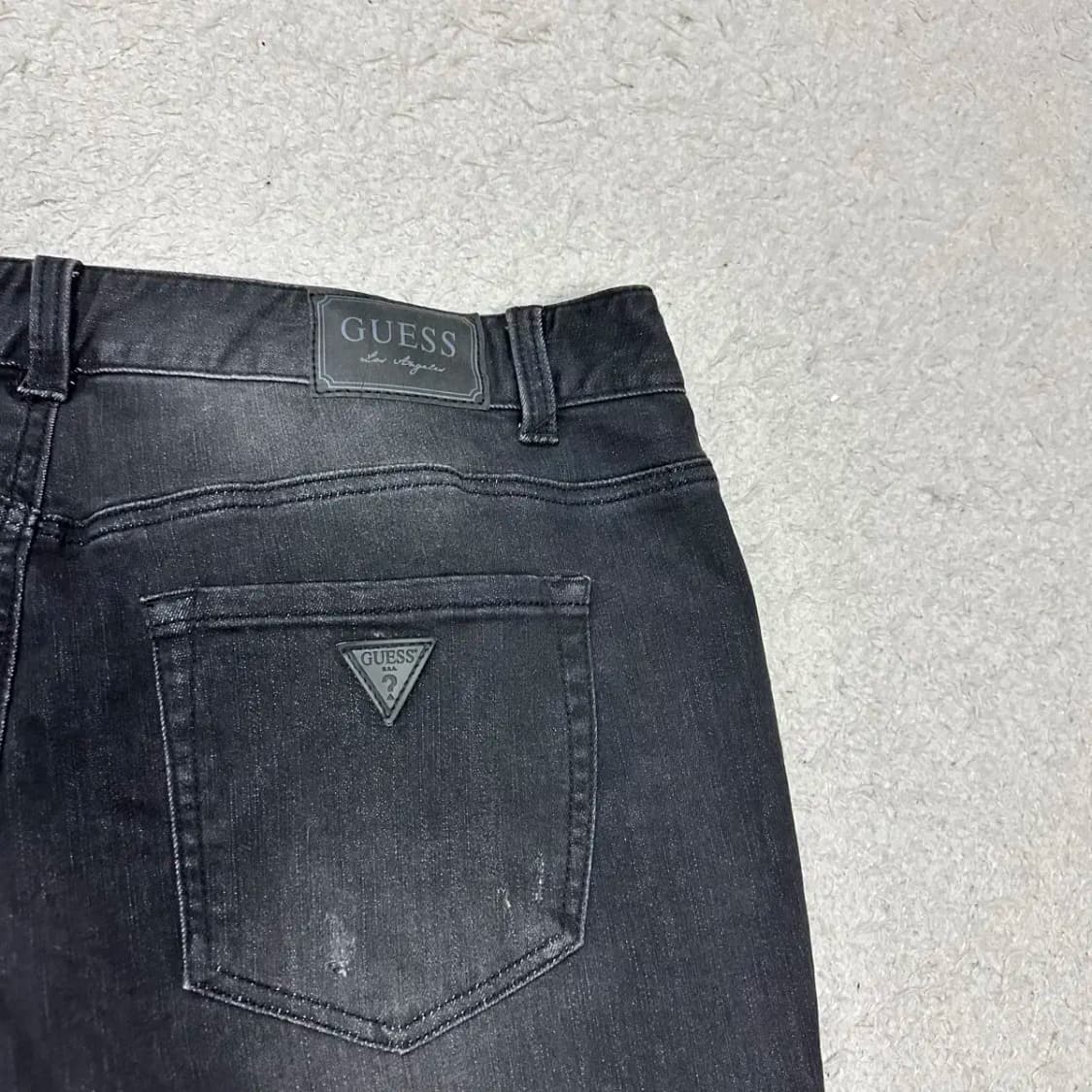 게스 청바지 흑청 데님 팬츠 34인치 상품이미지5