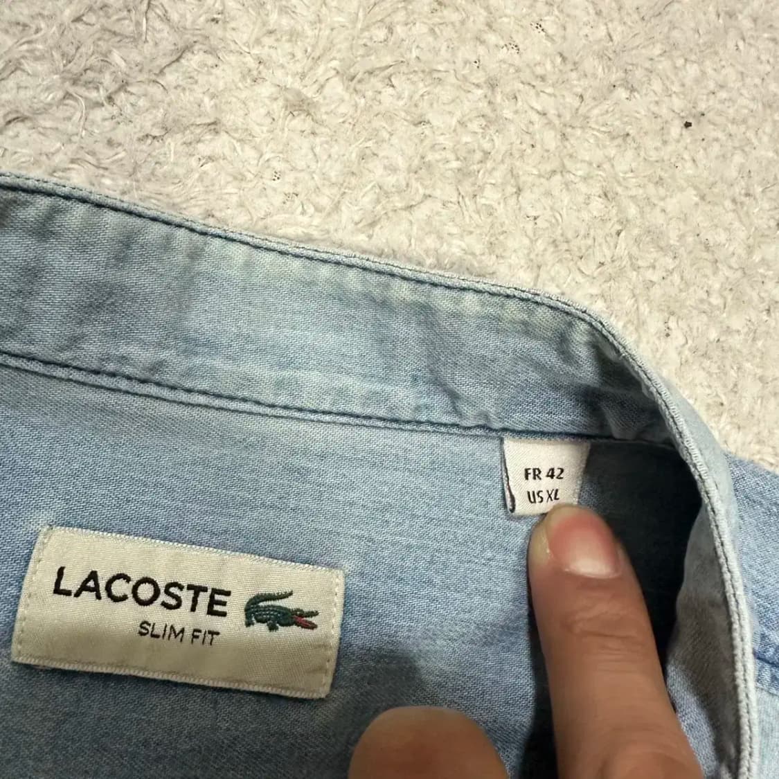 라코스테 데님 셔츠 XL 상품이미지4
