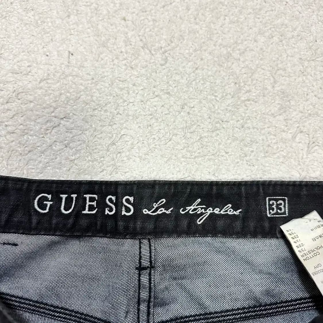 게스 청바지 흑청 데님 팬츠 33인치 상품이미지3
