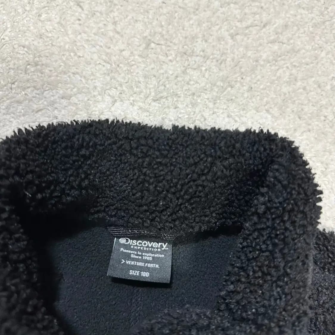디스커버리 후리스 집업 블랙 100 상품이미지3