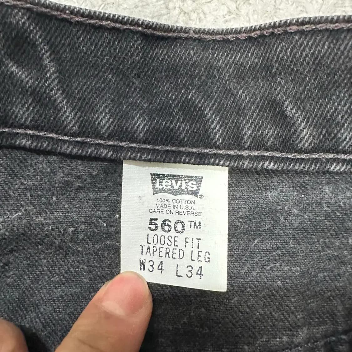 리바이스 560 청바지 데님 팬츠 34인치 상품이미지4
