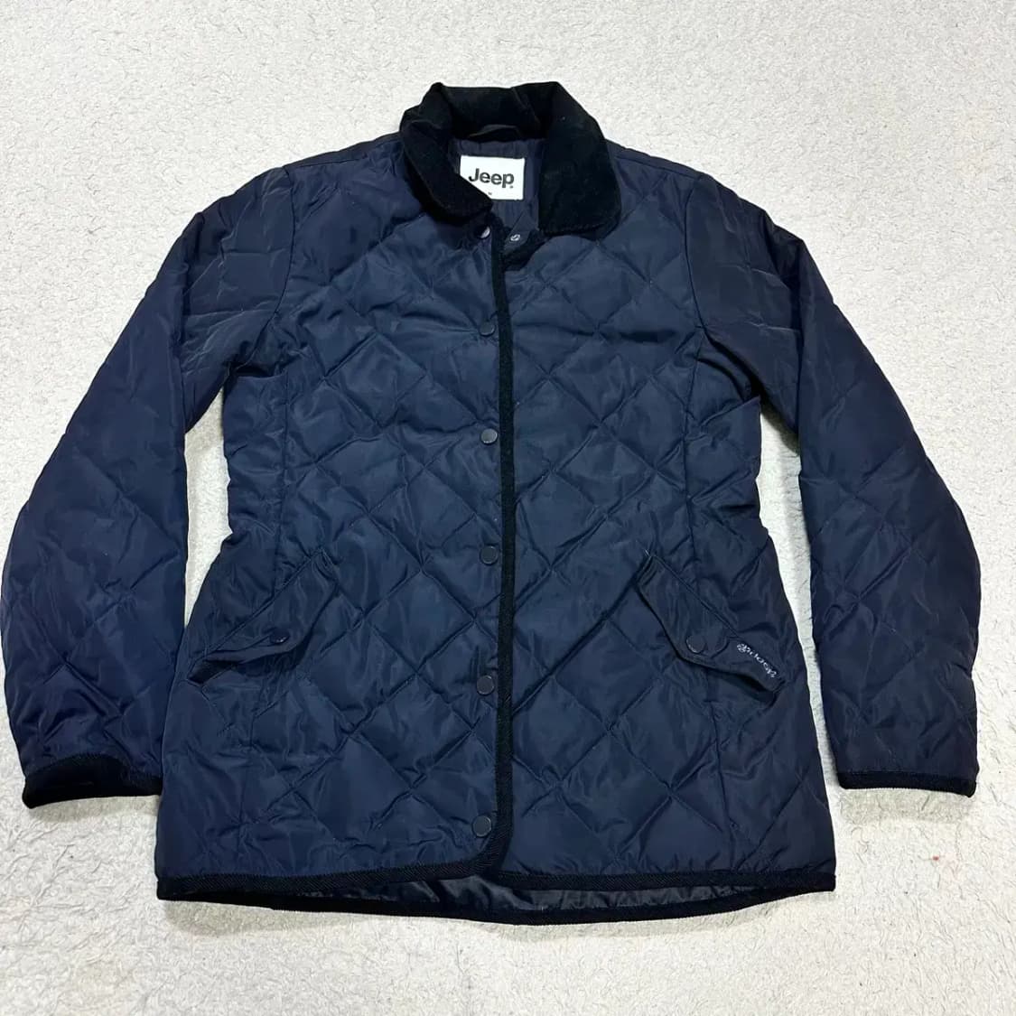 지프 퀼팅 자켓 네이비 상품이미지1