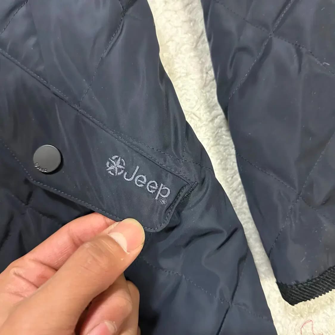 지프 퀼팅 자켓 네이비 상품이미지2