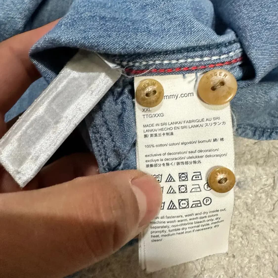 타미힐피거 데님 셔츠 xxl 상품이미지4