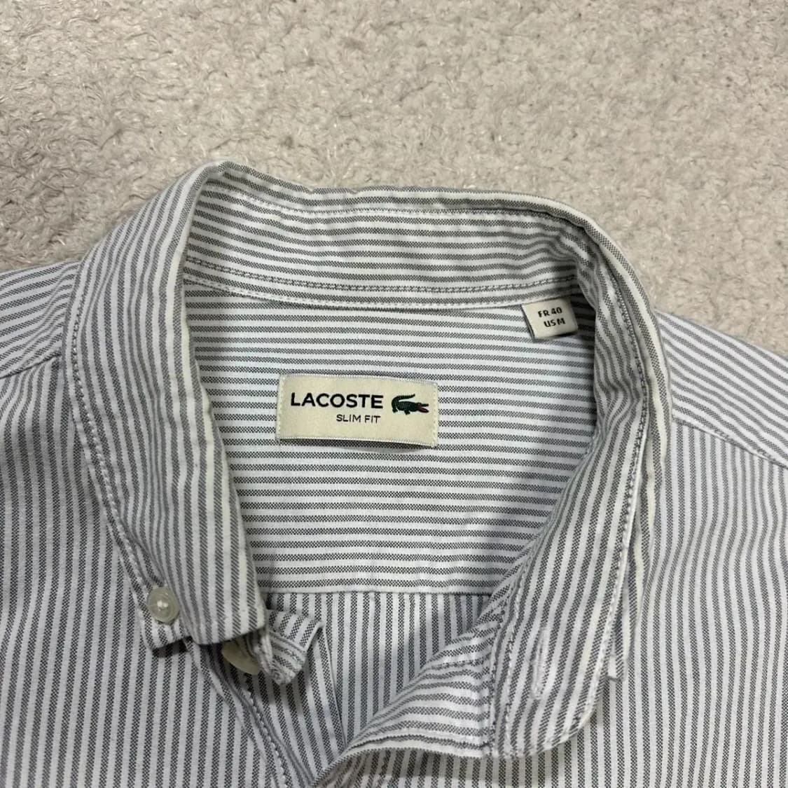 라코스테 셔츠 스트라이프 슬림핏 m 100 상품이미지2