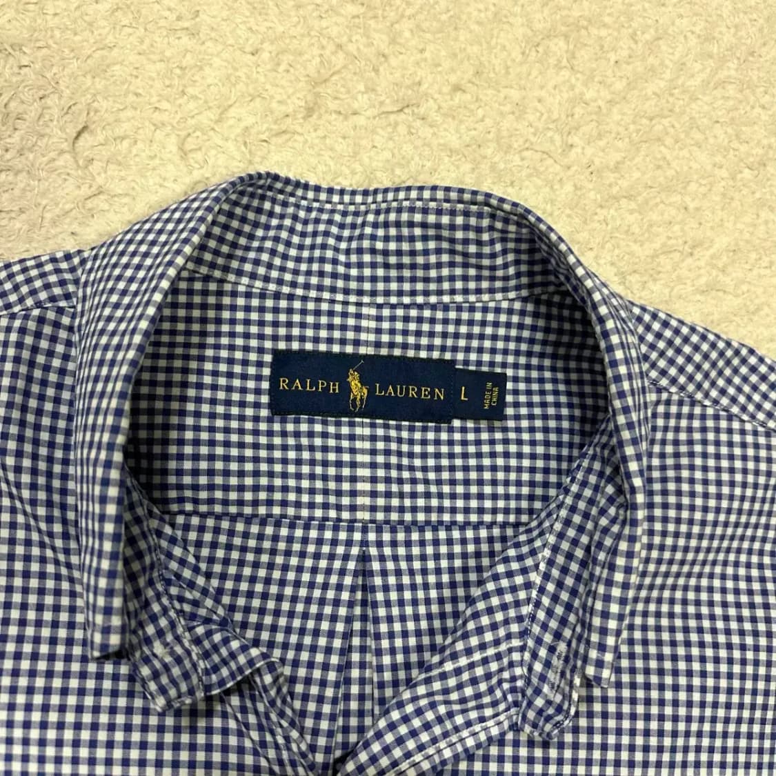 폴로 셔츠 체크 L 상품이미지3