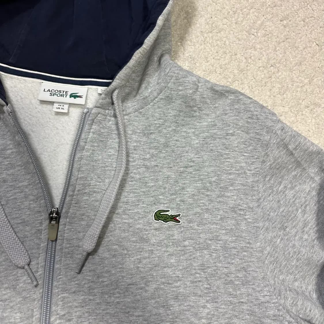 라코스테 후드집업 기모 XL 상품이미지2