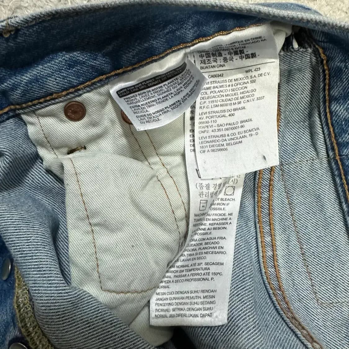 리바이스 501 청바지 데님 팬츠 32인치 상품이미지4