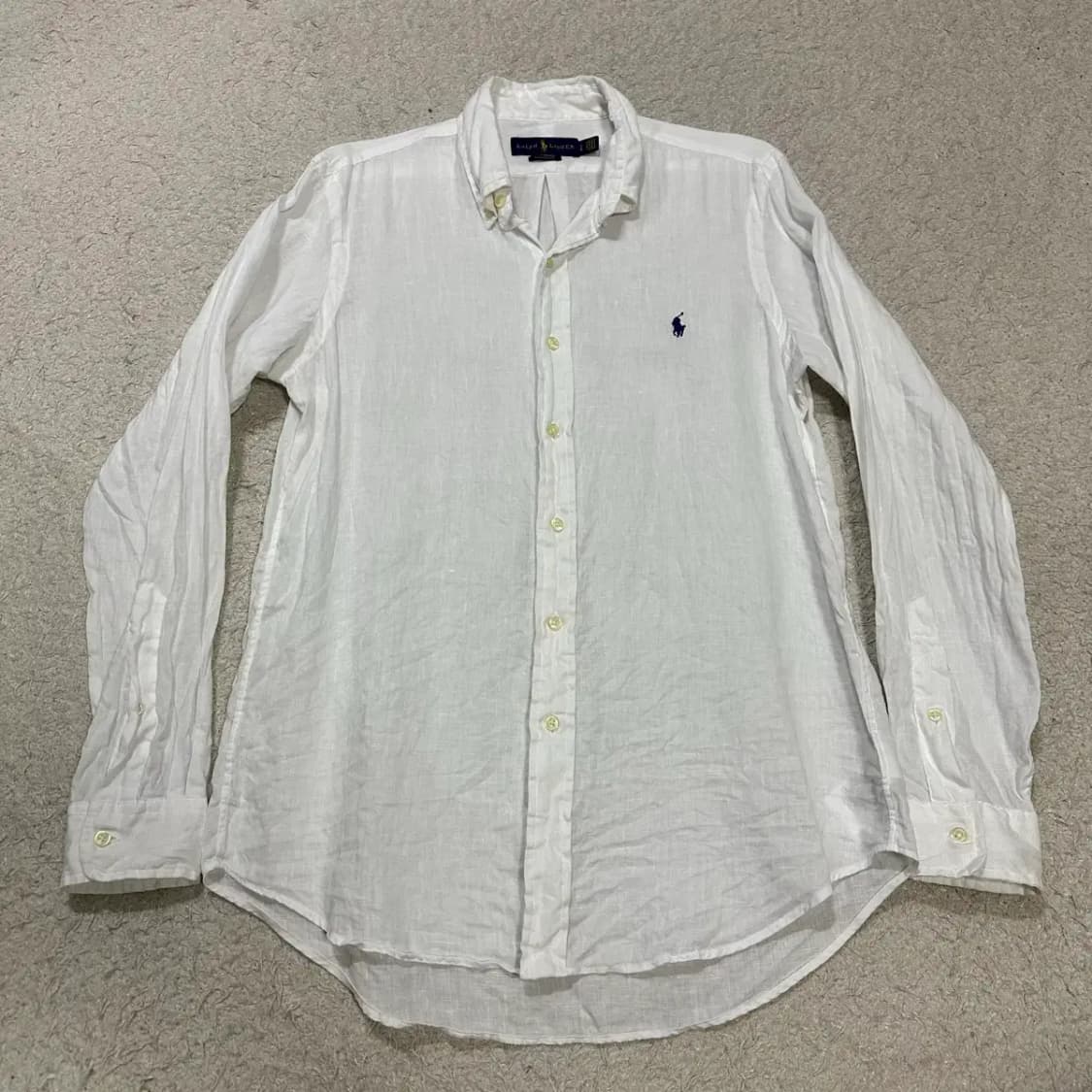 폴로 린넨 셔츠 화이트 s 상품이미지1