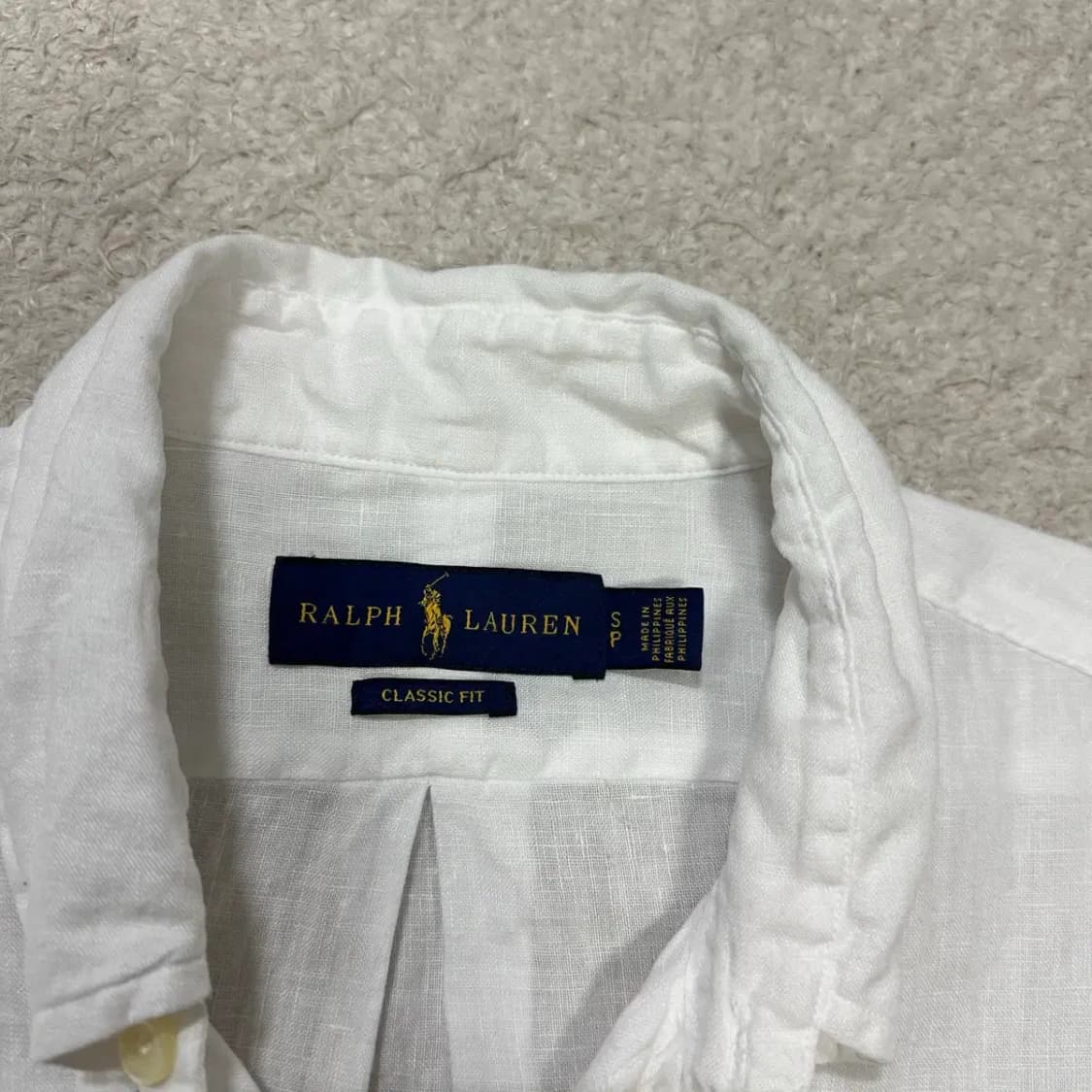 폴로 린넨 셔츠 화이트 s 상품이미지3