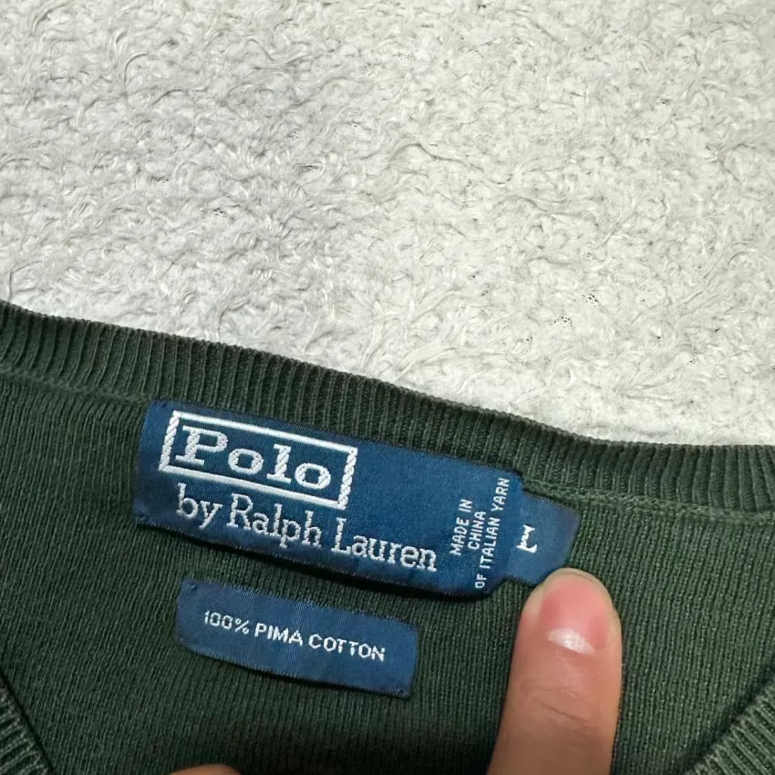 폴로 니트 브이넥 L 상품이미지3