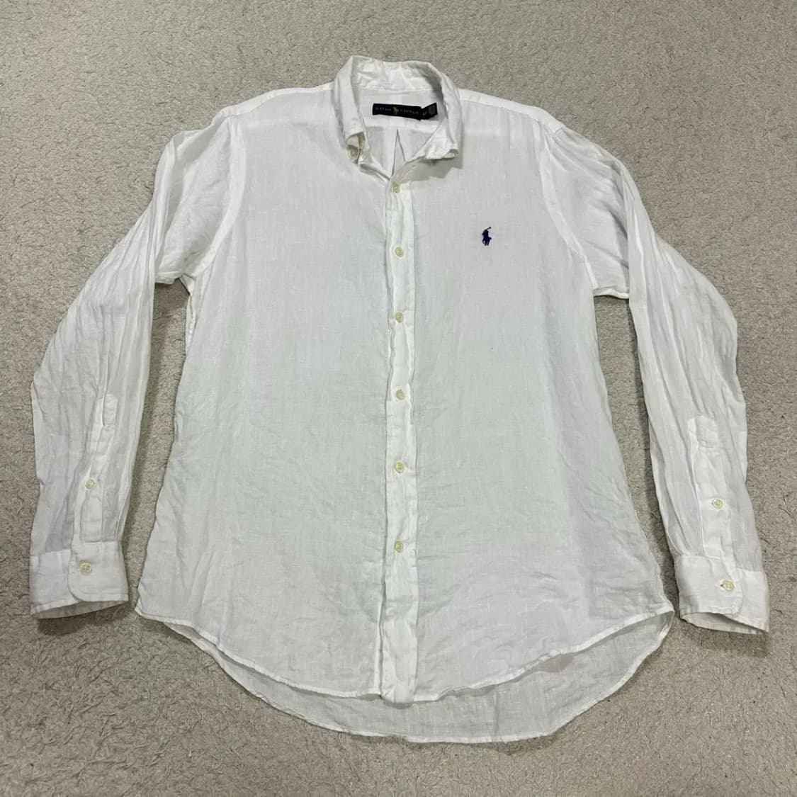 폴로 린넨 셔츠 화이트 s 상품이미지1