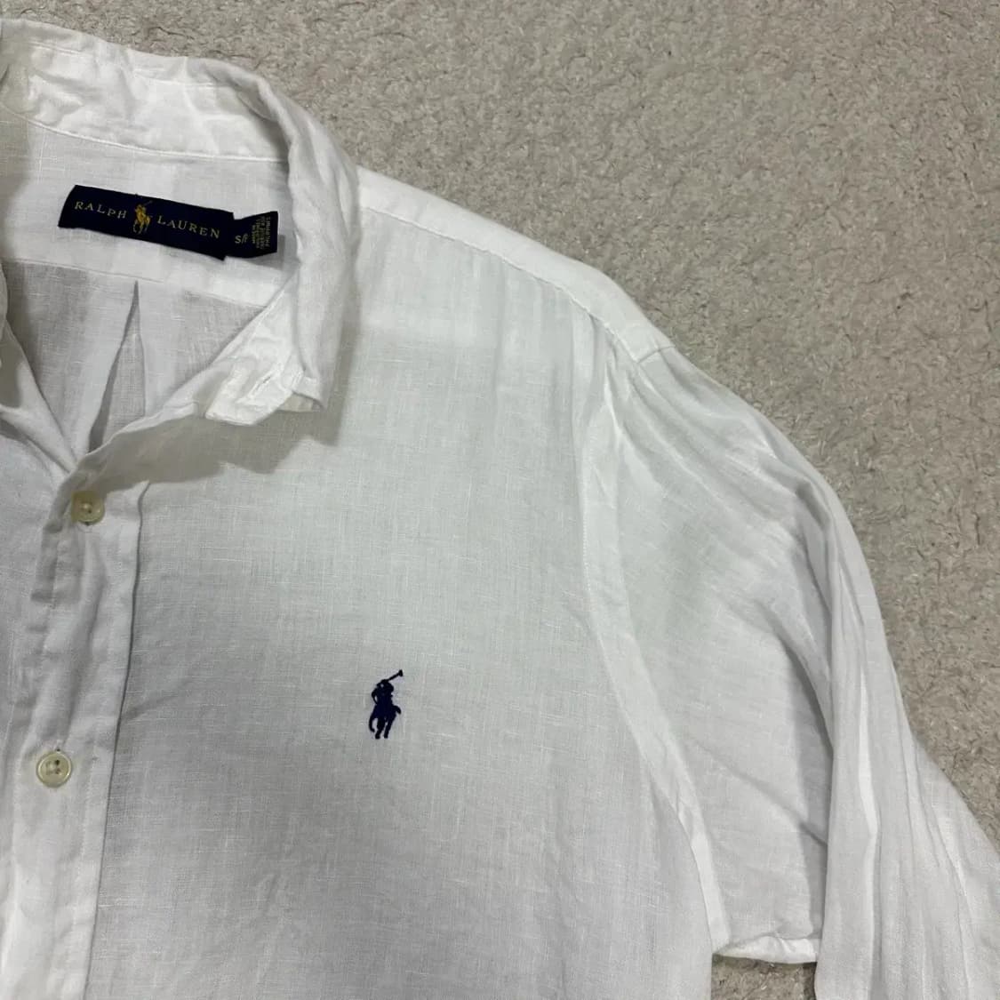 폴로 린넨 셔츠 화이트 s 상품이미지2