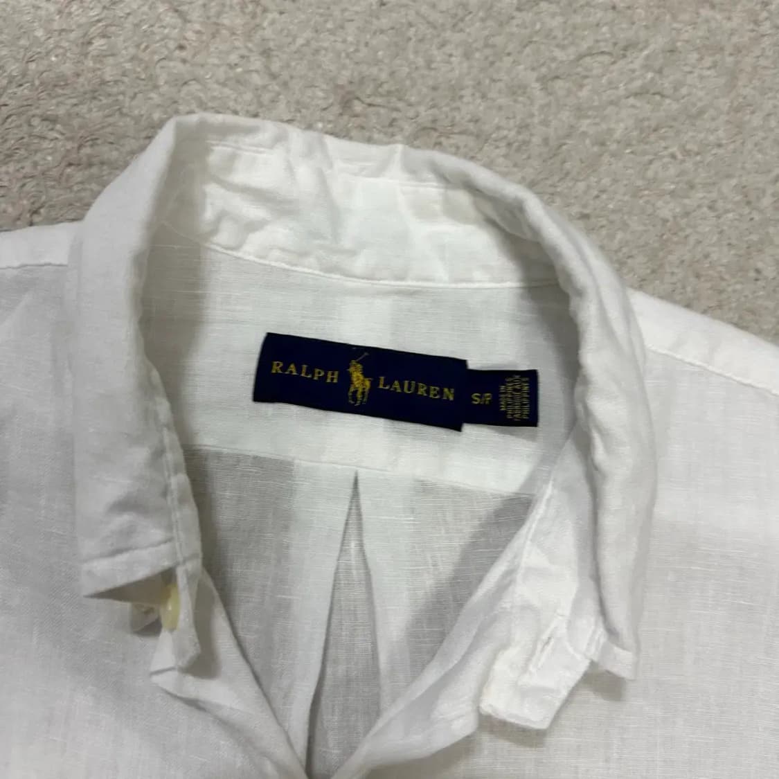 폴로 린넨 셔츠 화이트 s 상품이미지3