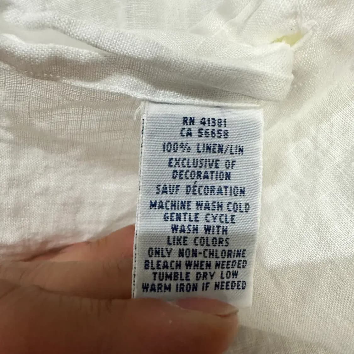 폴로 린넨 셔츠 화이트 s 상품이미지4