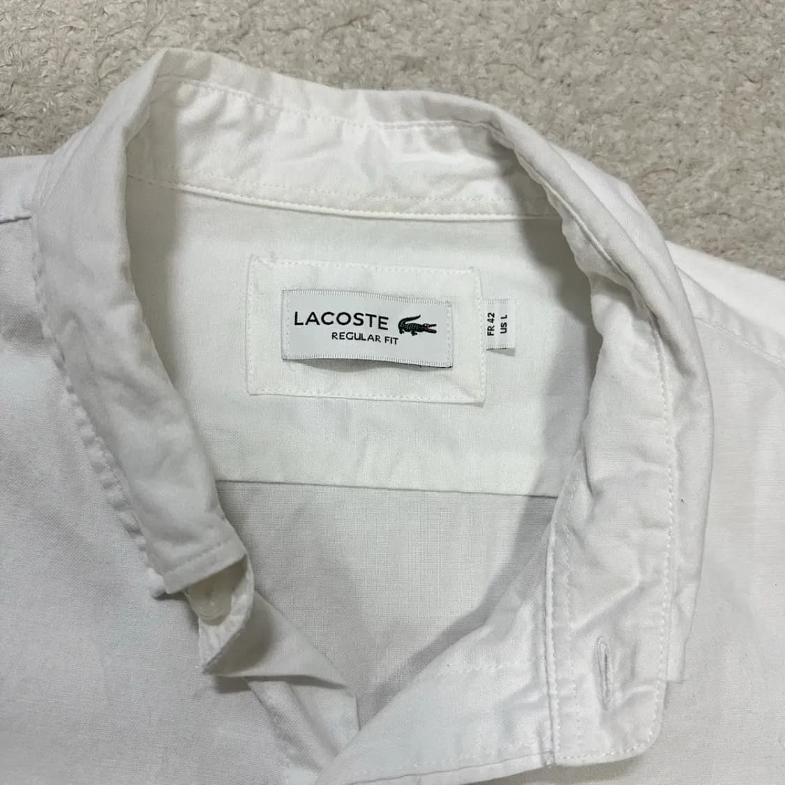 라코스테 셔츠 화이트 L 105 상품이미지3