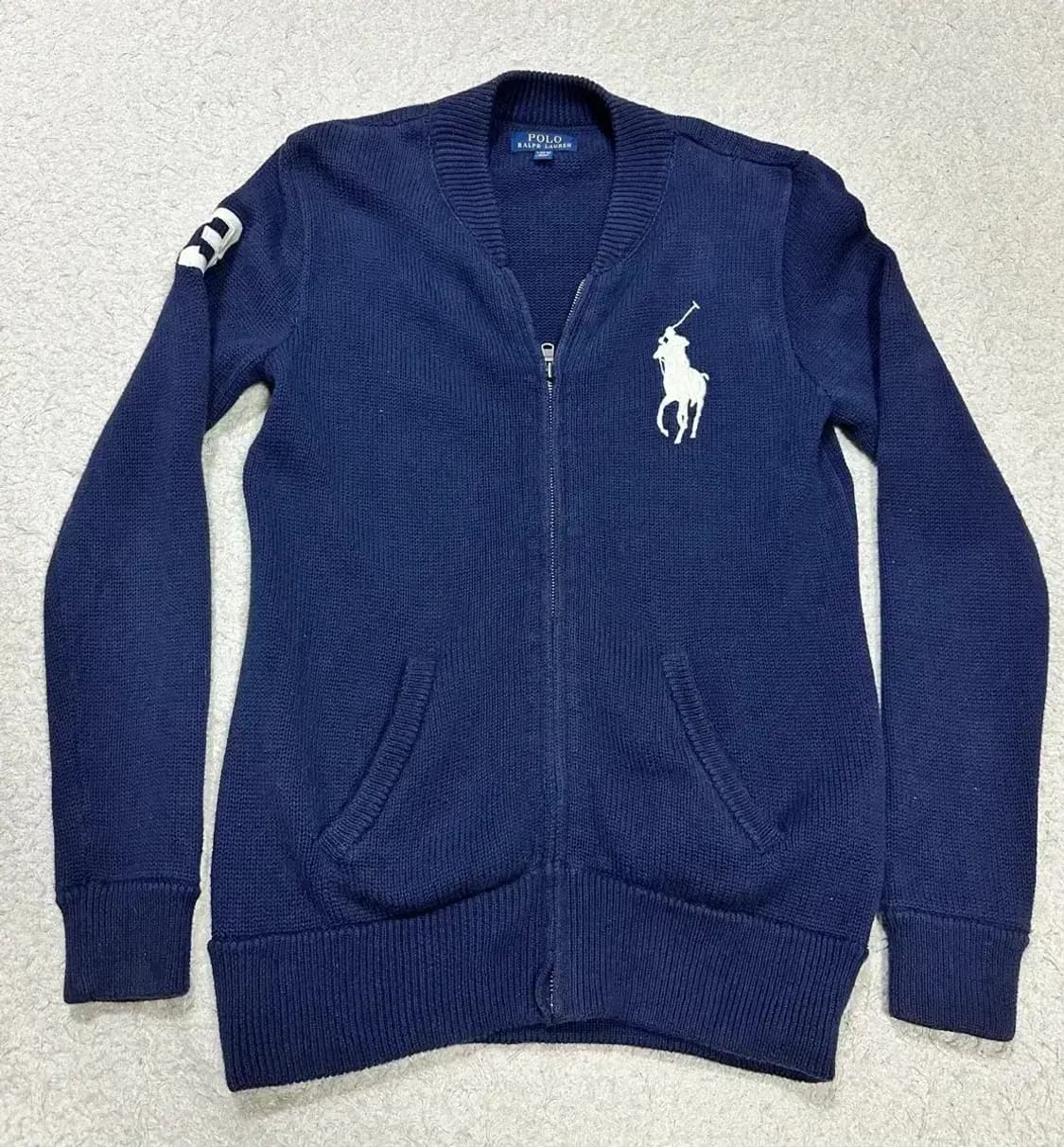 폴로 니트 집업 네이비 여성 추천 상품이미지1