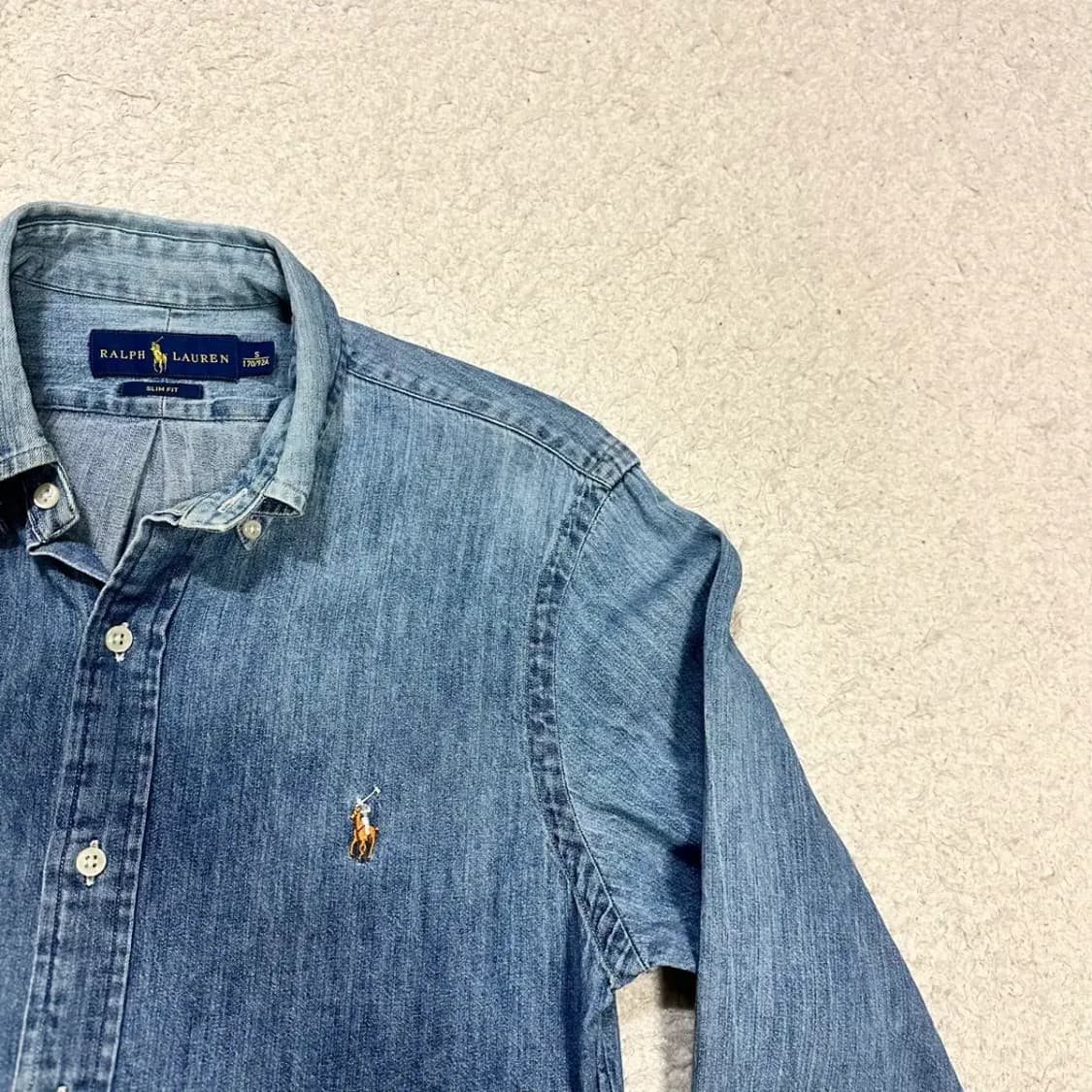 폴로 데님 셔츠 슬림핏 s 상품이미지2