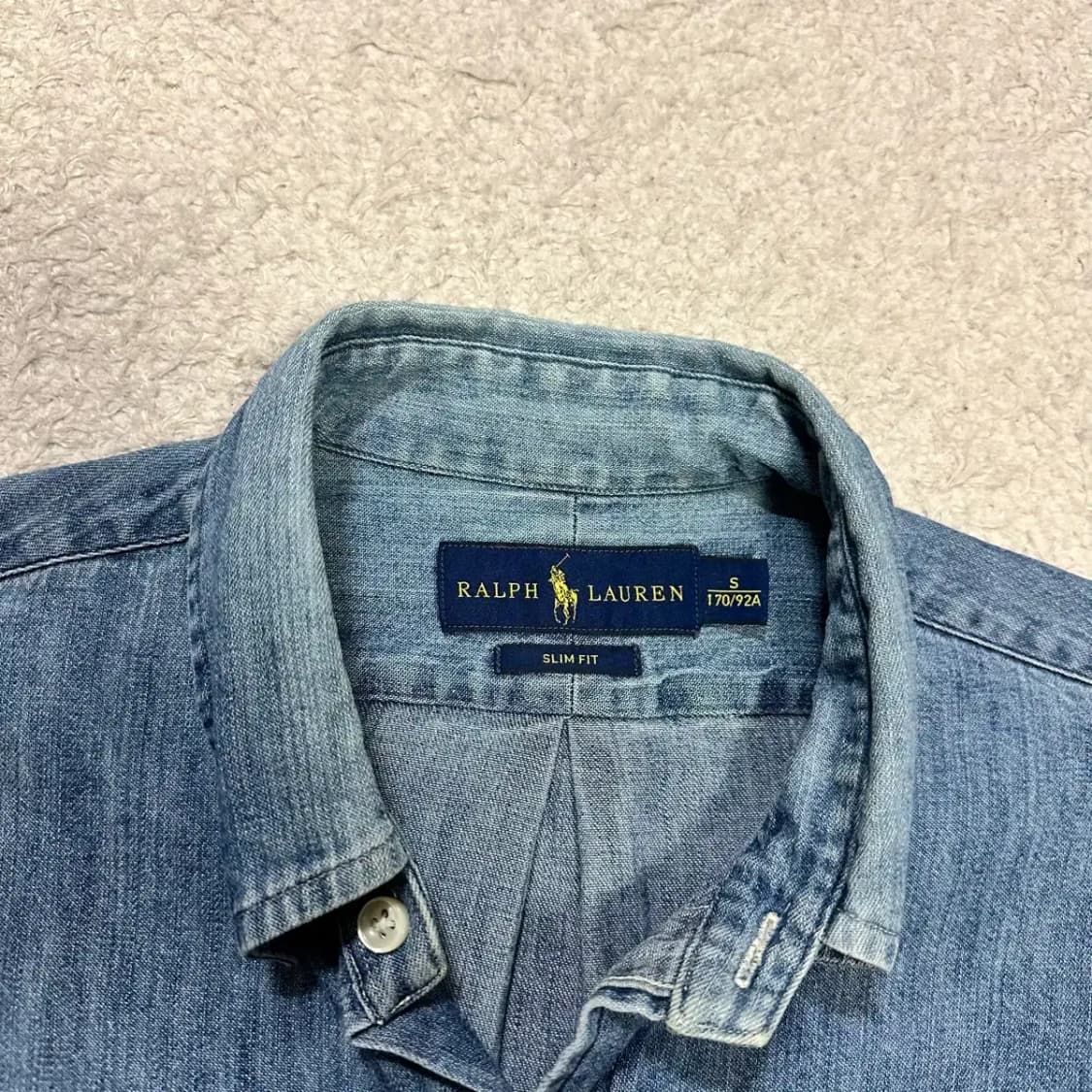 폴로 데님 셔츠 슬림핏 s 상품이미지3