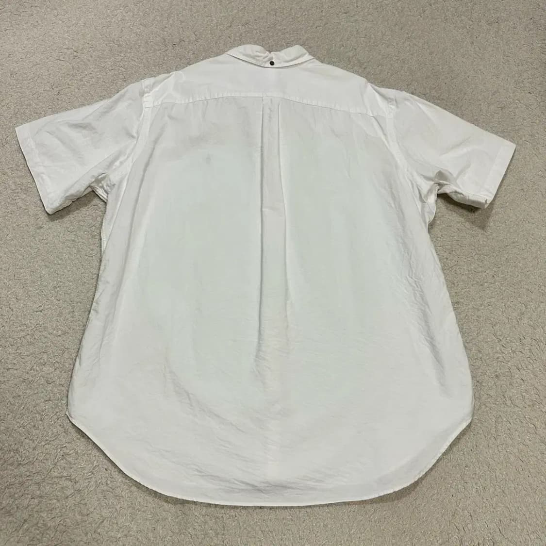 폴로 반팔 셔츠 오버핏 화이트 XL 상품이미지5