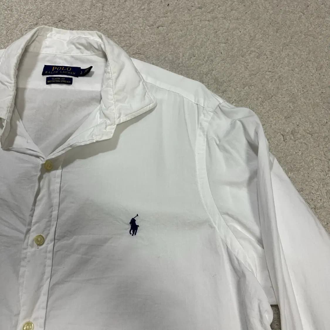 폴로 셔츠 화이트 클래식핏 L 상품이미지2